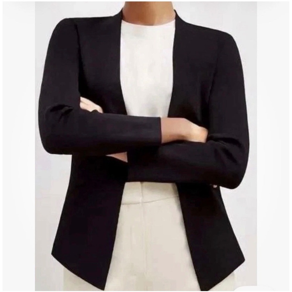 MM.LaFleur Sant Ambroeus Jardigan Black Cropped‎ Open Front Cardigan Womens S